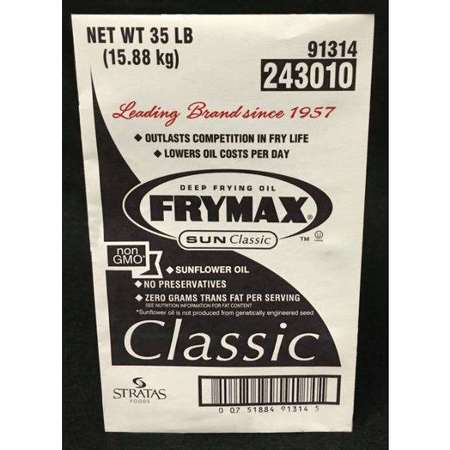 FRYMAX Frymax Frying Oil Sunflower Oil 35lbs 243010 FR